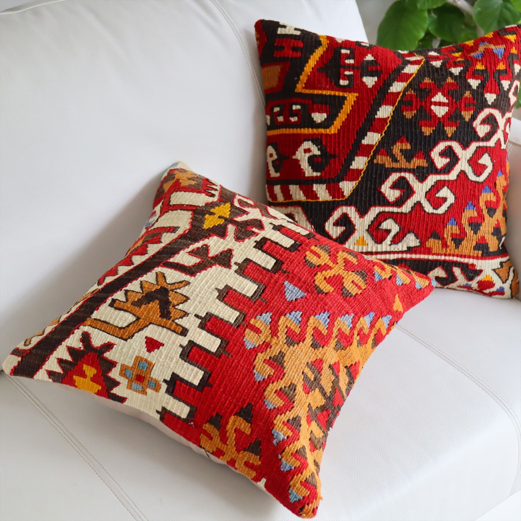 クッションカバー 40cmサイズ オールドキリム　Old Kilim Cushion カイセリ　チフカナット