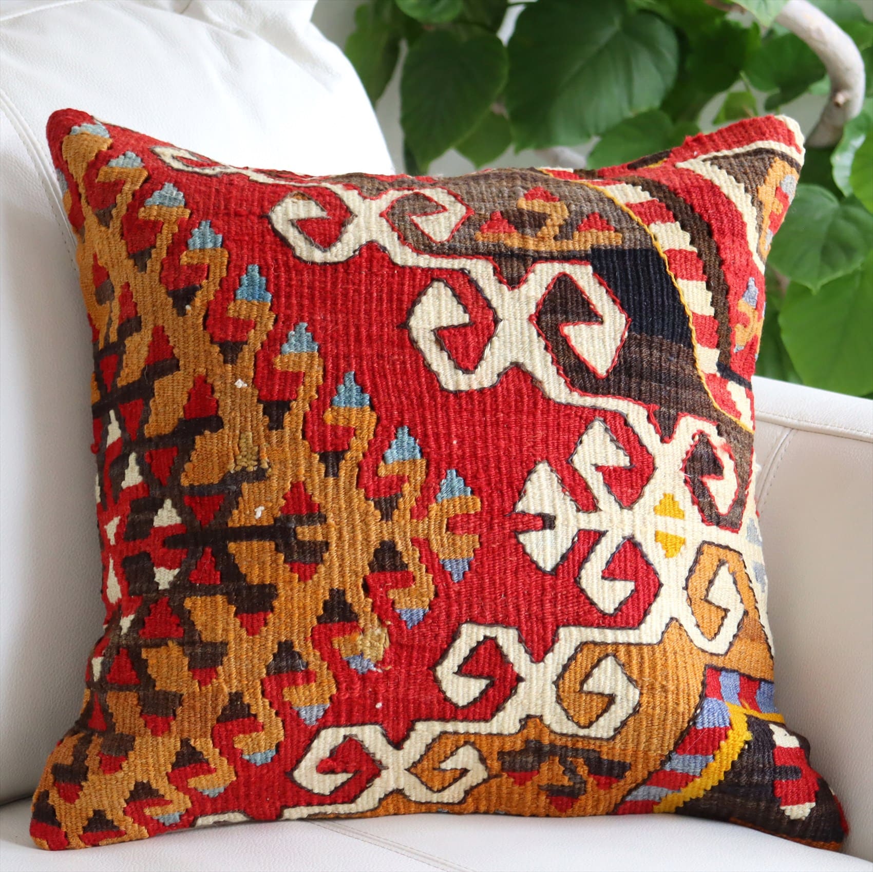 クッションカバー 40cmサイズ オールドキリム　Old Kilim Cushion カイセリ　チフカナット